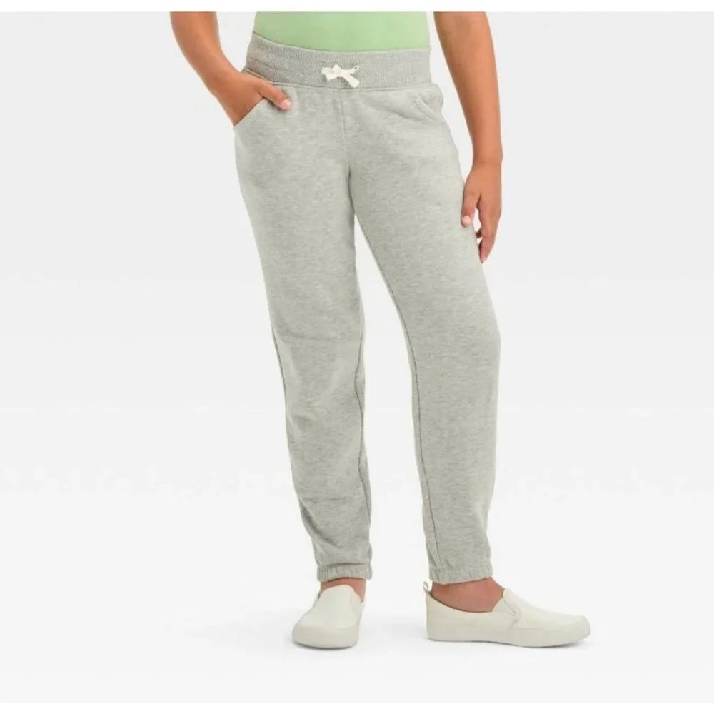 NEW Girls size 10/12 Fleece Jogger Pants - Cat & Jack